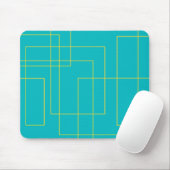 Blaue moderne, einfache, minimale urbane Grafikart Mousepad (Mit Mouse)