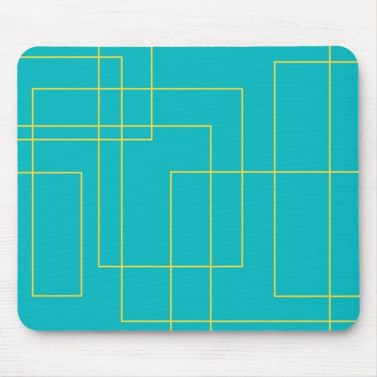 Blaue moderne, einfache, minimale urbane Grafikart Mousepad (Vorne)