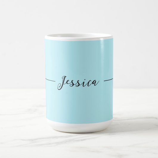 Blaue moderne elegante einfache professionelle Nam Kaffeetasse (Mittel)