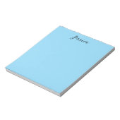 Blaue moderne elegante einfache professionelle Nam Notizblock (Rotiert)