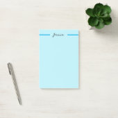 Blaue moderne elegante einfache professionelle Nam Post-it Klebezettel (Büro)