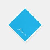 Blaue moderne elegante einfache professionelle Nam Serviette (Ecke)