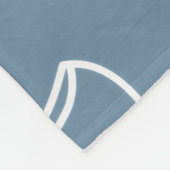 Blaue moderne elegante Wildblumen-Monogramm-Name Fleecedecke (Ecke)