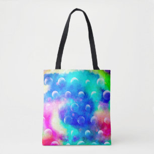 Blaue moderne fabelhafte abstrakte trendy Blasen Tasche