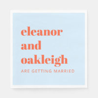 Blaue moderne fettgedruckte Typografie Hochzeit in