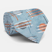 Blaue moderne Geometrie Krawatte (Gerollt)