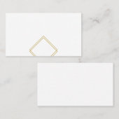 Blaue moderne geometrische Platzkarte (Vorne/Hinten)