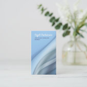 blaue moderne gewellte Visitenkarte (Stehend Vorderseite)