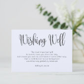 Blaue moderne Hochzeit wünscht sich gut. Einfaches Begleitkarte (Stehend Vorderseite)