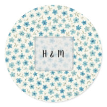 Blaue moderne kleine Blumen