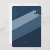 Blaue moderne Konfirmationskarten Einladung (Rückseite)