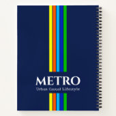 Blaue, moderne Lässige Firmenlogos - Vertikale Str Notizblock (Rückseite)