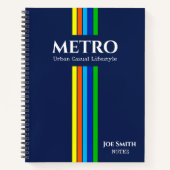 Blaue, moderne Lässige Firmenlogos - Vertikale Str Notizblock (Vorderseite)