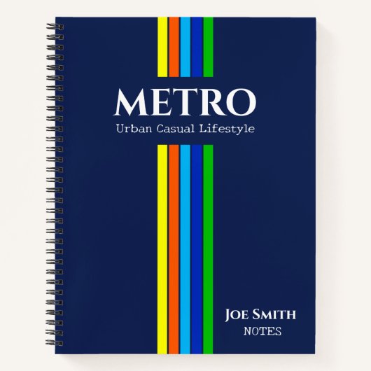 Blaue, moderne Lässige Firmenlogos - Vertikale Str Notizblock (Vorderseite)