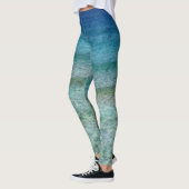 blaue moderne Leggings mit Meer (Links)