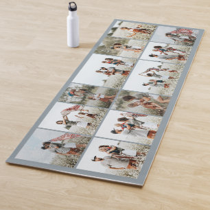 Blaue, moderne, minimale, elegante Collage mit meh Yogamatte
