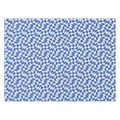 Blaue moderne Retro-Spiral-Kariert Tischdecke (Vorderseite (Horizontal))