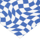Blaue moderne Retro-Spiral-Kariert Tischdecke (Schrägansicht)
