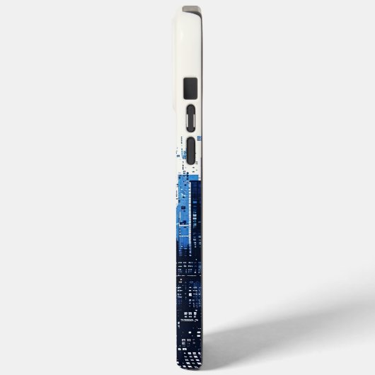 Blaue, moderne Stadt Case-Mate iPhone Hülle (Rückseite / Links)