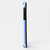 Blaue, moderne Streifen Case-Mate iPhone Hülle (Hinten/Links)