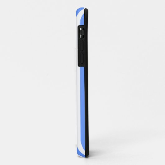 Blaue, moderne Streifen Case-Mate iPhone Hülle (Hinten/Links)