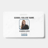 Blaue moderne Studentenporträtfirma Ausweis (Vorderseite)
