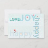 Blaue moderne Typografie Hochzeit RSVP Karte (Rückseite)