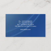 blaue moderne Visitenkarte (Rückseite)
