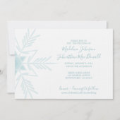 Blaue, moderne WINTER WONDERLAND Hochzeit Einladun Einladung (Vorderseite)