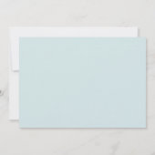 Blaue, moderne WINTER WONDERLAND Hochzeit Einladun Einladung (Rückseite)