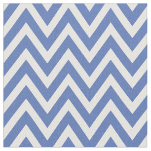 Blaue, moderne Zickzack Streifen Stoff