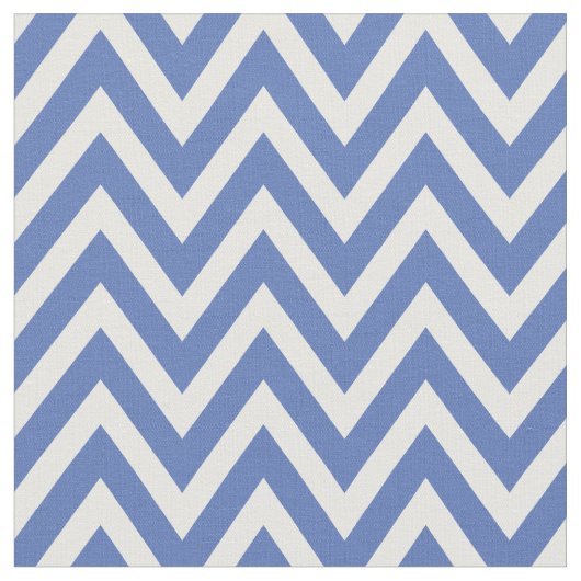Blaue, moderne Zickzack Streifen Stoff (Nahaufnahme)