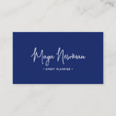 BLAUE Moderner Eleganter Minimal QR Code Beruflich Visitenkarte (Vorderseite)