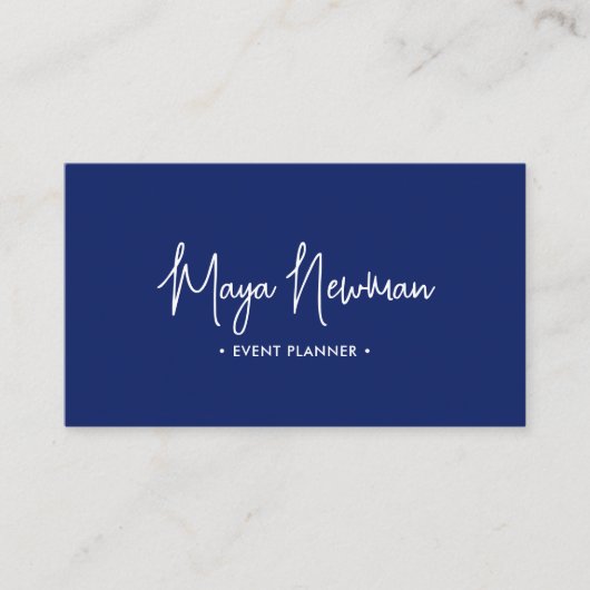 BLAUE Moderner Eleganter Minimal QR Code Beruflich Visitenkarte (Vorderseite)