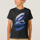 Blaue modifizierte Skyline in einer Spritze von Pa T-Shirt (Vorderseite)