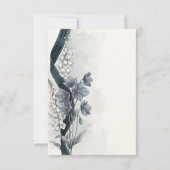 Blaue Mohn-Blumen-Hochzeit - Save The Date (Rückseite)