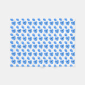Blaue Mohnblume Blume Sommernaturmuster Fleecedecke (Vorderseite (Horizontal))