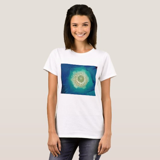 Blaue Mohnblume T-Shirt (Vorne ganz)