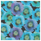 Blaue Mohnblumen-Muster Stoff (Muster)