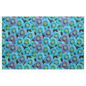Blaue Mohnblumen-Muster Stoff (Fat Quarter (45,7 x 55,9 cm))