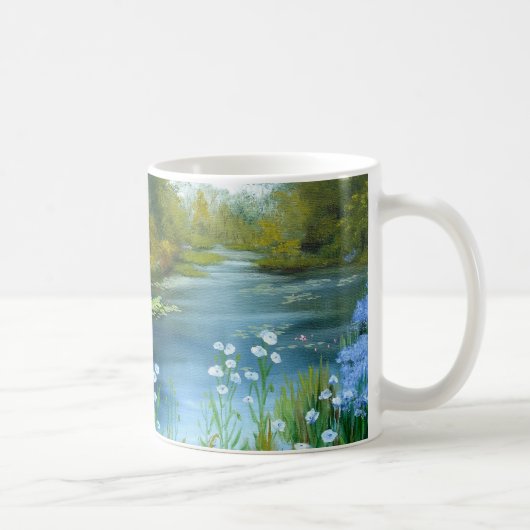 Blaue Mohnblumen-Tasse Kaffeetasse (Rechts)