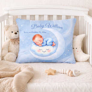 Blaue Mond-Baby-Kissen Personalisierte Kinderzimme Dekokissen