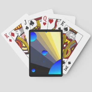 Blaue Mond-Farbspielkarten Spielkarten