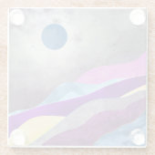Blaue Mond Glasuntersetzer (Rückseite)