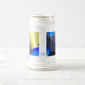 Blaue Mond-Goldordnung Stein Bierglas (Mittel)