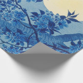 Blaue mondbeschienene Baum: Japanische Kirschblüte Geschenkpapier (Ecke)