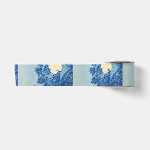 Blaue mondbeschienene Baum: Japanische Kirschblüte Satinband