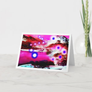 Blaue Mondgeister Feiertagskarte