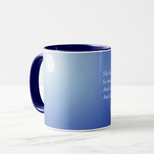 Blaue Mondschein-Keramik-Tasse Tasse (Vorderseite Links)