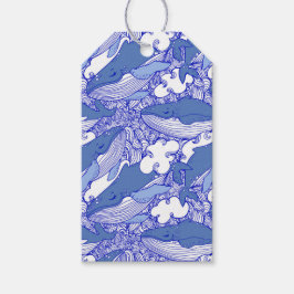 Blaue Monochromatische Humpbackwale Geschenkanhänger